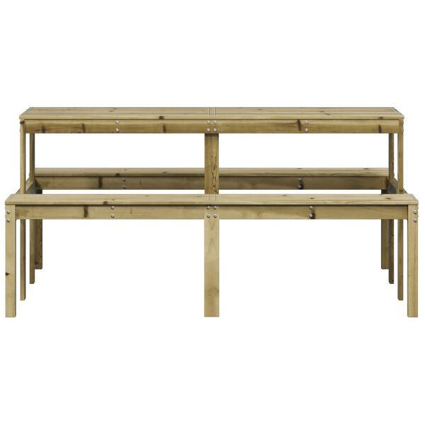 vidaXL Table de pique-nique 160x134x75 cm bois de pin imprégné