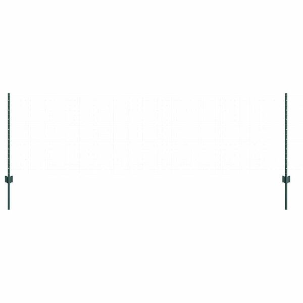 vidaXL Poteaux de clôture 5 pcs Vert 80 cm Acier