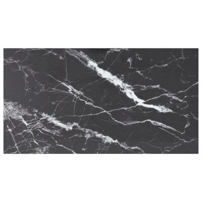 vidaXL Dessus de table noir 120x65 cm 8 mm verre trempé design marbre