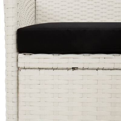 vidaXL Salon d'extérieur 5 pcs avec coussins Résine tressée Blanc