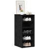 vidaXL Cabinet &agrave; chaussures avec &eacute;tag&egrave;re Ch&ecirc;ne noir 32 x 35 x 70 cm