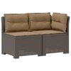vidaXL Canap&eacute; de jardin 2 places avec coussins look rotin PP