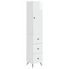 vidaXL Ensemble de Meubles 2 pcs Blanc brillant 34,5 x 34,5 x 90 cm