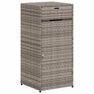 vidaXL Armoire de rangement de jardin gris 55x55x111 cm r&eacute;sine tress&eacute;e