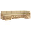 vidaXL Ensemble de canap&eacute;s d'ext&eacute;rieur 6 pcs Blanc et Beige