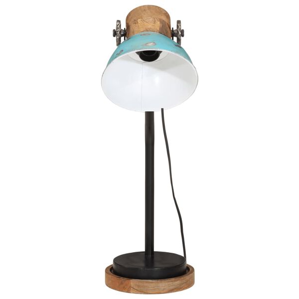 vidaXL Lampe de bureau 25 W bleu d&eacute;lav&eacute; 18x18x60 cm E27