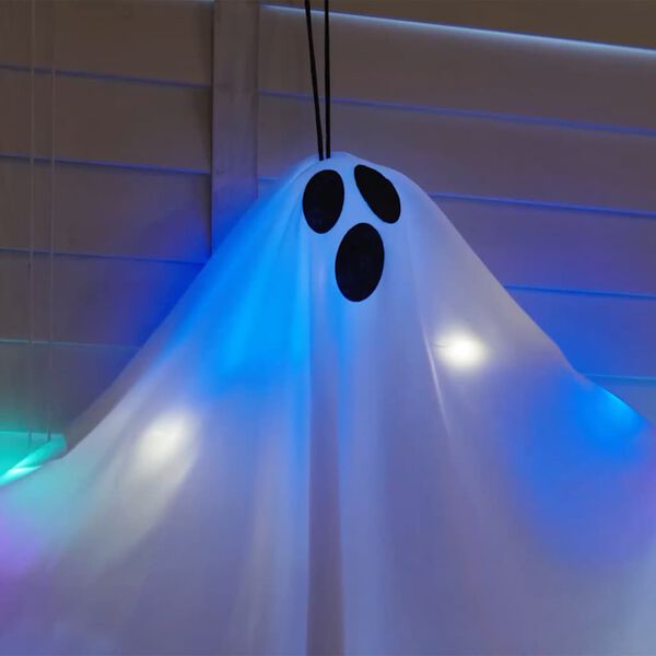 vidaXL Fant&ocirc;me Suspendu Halloween 3 pcs Blanc 52 x 62 cm Polyester