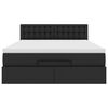 VidaXL Cadre de lit ottoman avec matelas noir 140x200 cm similicuir