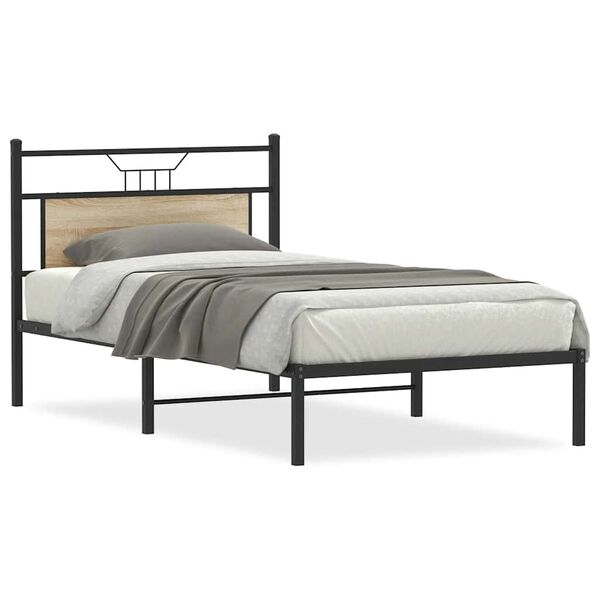 vidaXL Cadre de lit sans matelas ch&ecirc;ne sonoma 100x200 cm