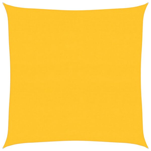 vidaXL Voile d'ombrage 160 g/m² carré jaune 6x6 m PEHD