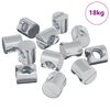 vidaXL &Eacute;crous &agrave; baril 4500 pcs Argent&eacute; M6 x 12 mm M&eacute;tал