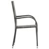 vidaXL Ensemble &agrave; manger de jardin 5 pcs r&eacute;sine tress&eacute;e gris