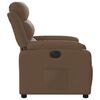 vidaXL Fauteuil inclinable &eacute;lectrique Marron Tissu