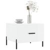 vidaXL Table basse blanc brillant 50x50x40 cm bois d'ing&eacute;nierie