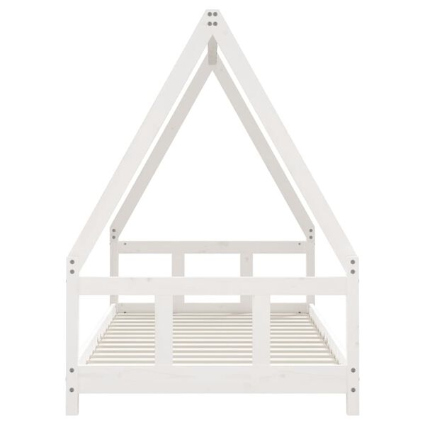 vidaXL Cadre de lit pour enfants blanc 90x190 cm bois de pin massif