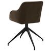 vidaXL Chaises pivotantes &agrave; manger lot de 4 marron fonc&eacute; tissu