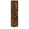 vidaXL Buffet haut Ch&ecirc;ne fum&eacute; 34,5x34x180 cm Bois d'ing&eacute;nierie