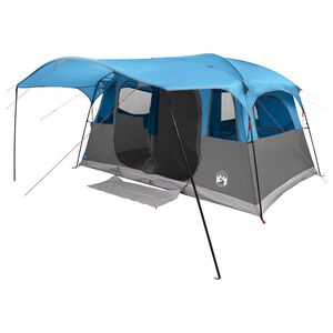 vidaXL Tente tunnel Bleu 366 x 244 x 198 cm Polyester et Acier