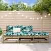 vidaXL Salon de jardin 3 pcs bois de pin impr&eacute;gn&eacute;