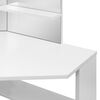 vidaXL Coiffeuse d'angle Table de maquillage cosmétique Blanc
