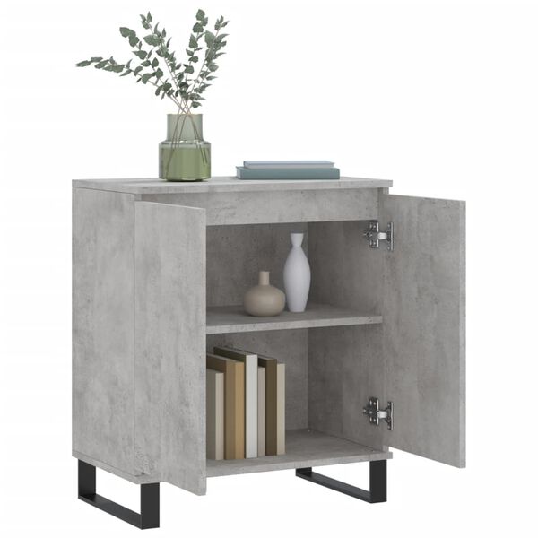 vidaXL Buffet Gris b&eacute;ton 60x35x70 cm Bois d'ing&eacute;nierie