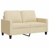vidaXL Canap&eacute; &agrave; 2 places Cr&egrave;me 120 cm Tissu