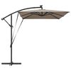 vidaXL Parasol Taupe 294 x 200 x 270 cm Polyester et Aluminium
