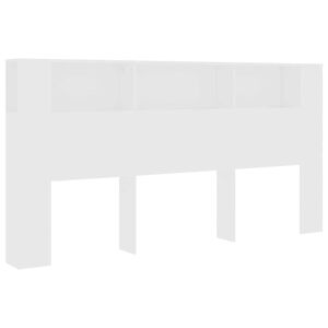 vidaXL Armoire de t&ecirc;te de lit Blanc 200x18,5x104,5 cm