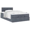 vidaXL Lit ottoman avec matelas gris fonc&eacute; 120x190 cm velours