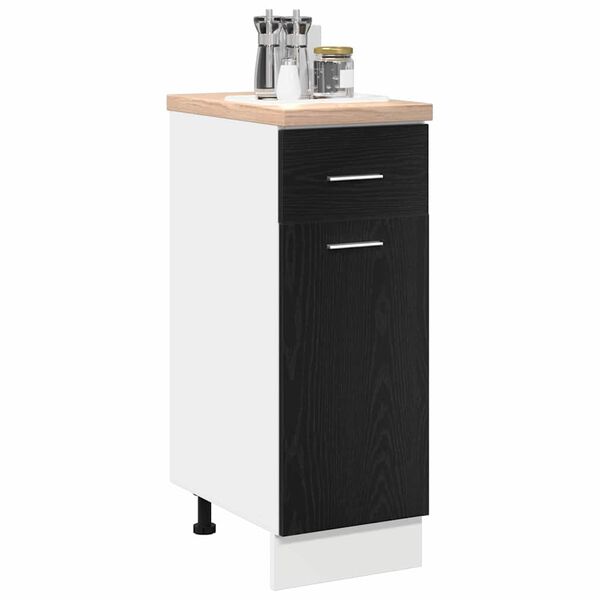 vidaXL Armoire suspendue avec tiroir Ch&ecirc;ne noir 30 x 46 x 81,5 cm