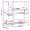 vidaXL Lit superpos&eacute; triple sans matelas 90x200 cm bois de pin massif
