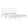 vidaXL Cadre de lit sans matelas blanc bois massif