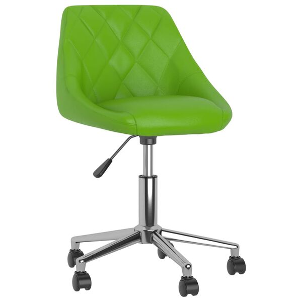 vidaXL Chaise pivotante de bureau Vert Similicuir