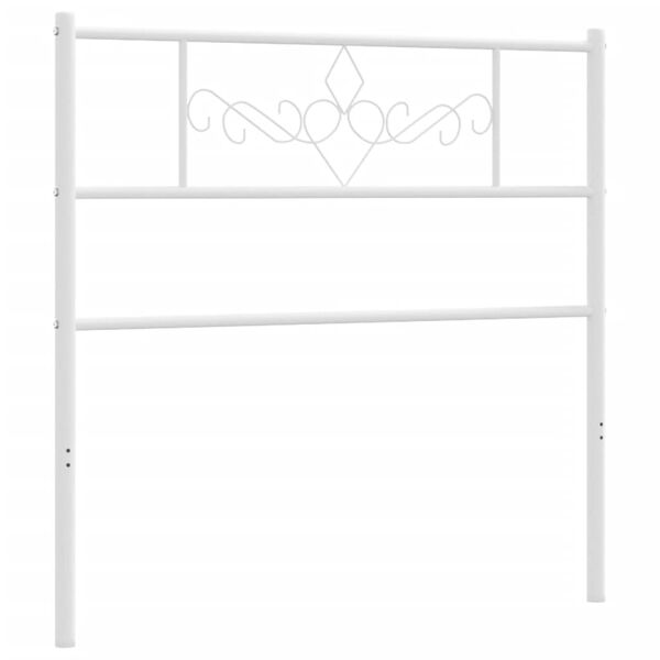 vidaXL T&ecirc;te de lit de remplacement m&eacute;tal blanc 100 cm