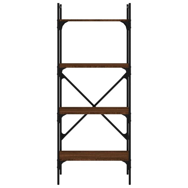 vidaXL Biblioth&egrave;que &agrave; 4 niveaux ch&ecirc;ne marron 56x31,5x138,5 cm