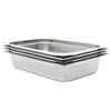 vidaXL R&eacute;cipients Gastronorm 4 pcs GN 1/1 100 mm Acier inoxydable