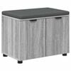vidaXL Banc d'entr&eacute;e avec coussin Gris Sonoma 60 x 38 x 46 cm