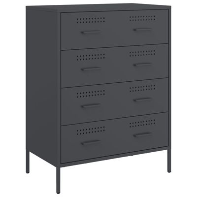 vidaXL Buffet anthracite 68x39x89 cm acier