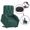 vidaXL Fauteuil inclinable vert foncé tissu
