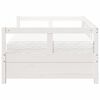 vidaXL Lit de jour avec matelas blanc 80x200 cm bois de pin massif