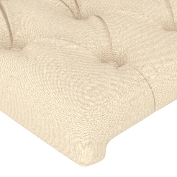 vidaXL T&ecirc;tes de lit 2 pcs Cr&egrave;me 72x7x78/88 cm Tissu