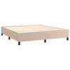 vidaXL Sommier &agrave; lattes de lit matelas LED Cappuccino 180x200 cm