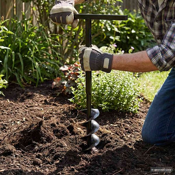 vidaXL Tari&egrave;re de sol avec manche 100 mm et tube d'extension 9 m Acier