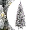 vidaXL Sapin de No&euml;l artificiel avec 300 LED avec support Blanc 240 cm