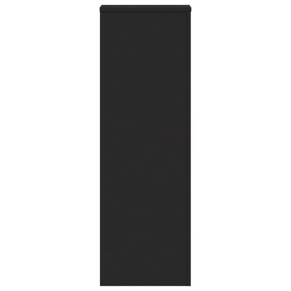 vidaXL Supports pour plantes 2 pcs noir 33x33x100 cm bois d'ing&eacute;nierie