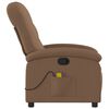 vidaXL Fauteuil de massage inclinable Marron Tissu