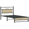 vidaXL Cadre de lit sans matelas ch&ecirc;ne sonoma 100x200 cm