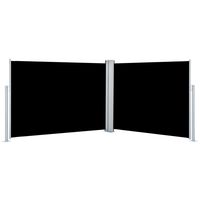 vidaXL Auvent latéral rétractable Noir 100 x 1000 cm