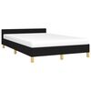 vidaXL Cadre de lit sans matelas noir 120x190 cm tissu
