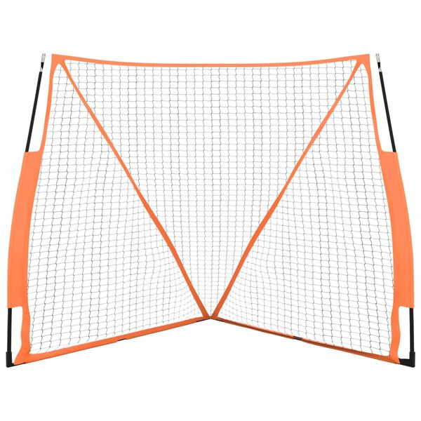 vidaXL Filet de baseball portable orange et noir 183x182x183 cm